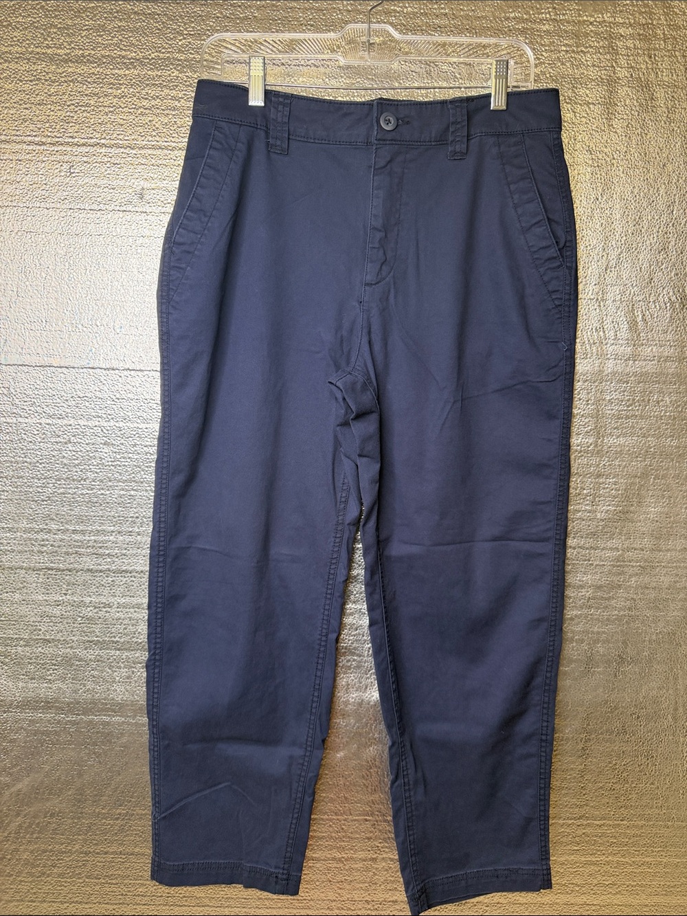 Old Navy Dark Navy High Rise Straight-Leg Chinos